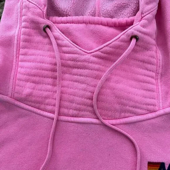 Aviator Nation Ninja Hoodie Pink Size L Unisex Zip Pocket Pullover Made in USA - Picture 5 of 9